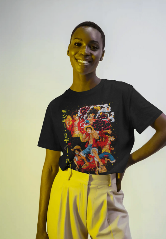 One Piece (Luffy Evolution)- Unisex Oversized T-Shirt