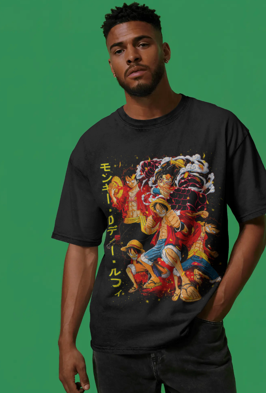 One Piece (Luffy Evolution)- Unisex Oversized T-Shirt