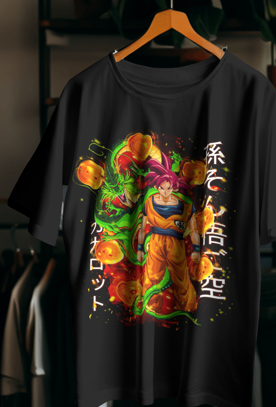 Dragon Ball Shenron & Goku- Unisex Oversized Tee