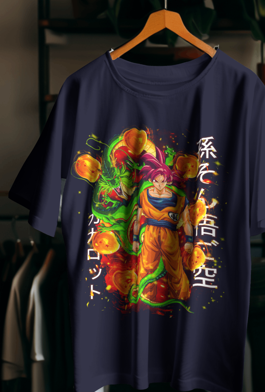 Dragon Ball Shenron & Goku- Unisex Oversized Tee