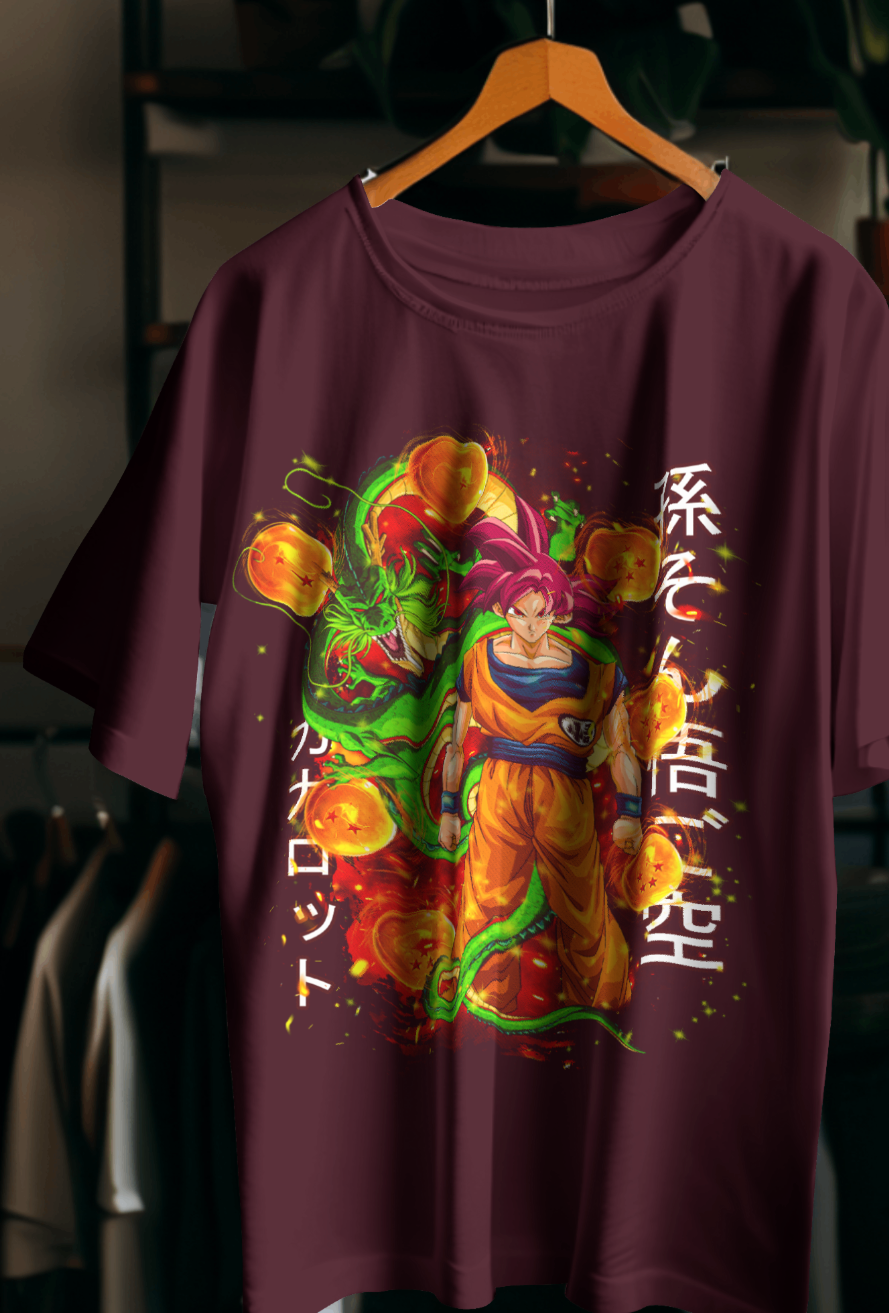 Dragon Ball Shenron & Goku- Unisex Oversized Tee