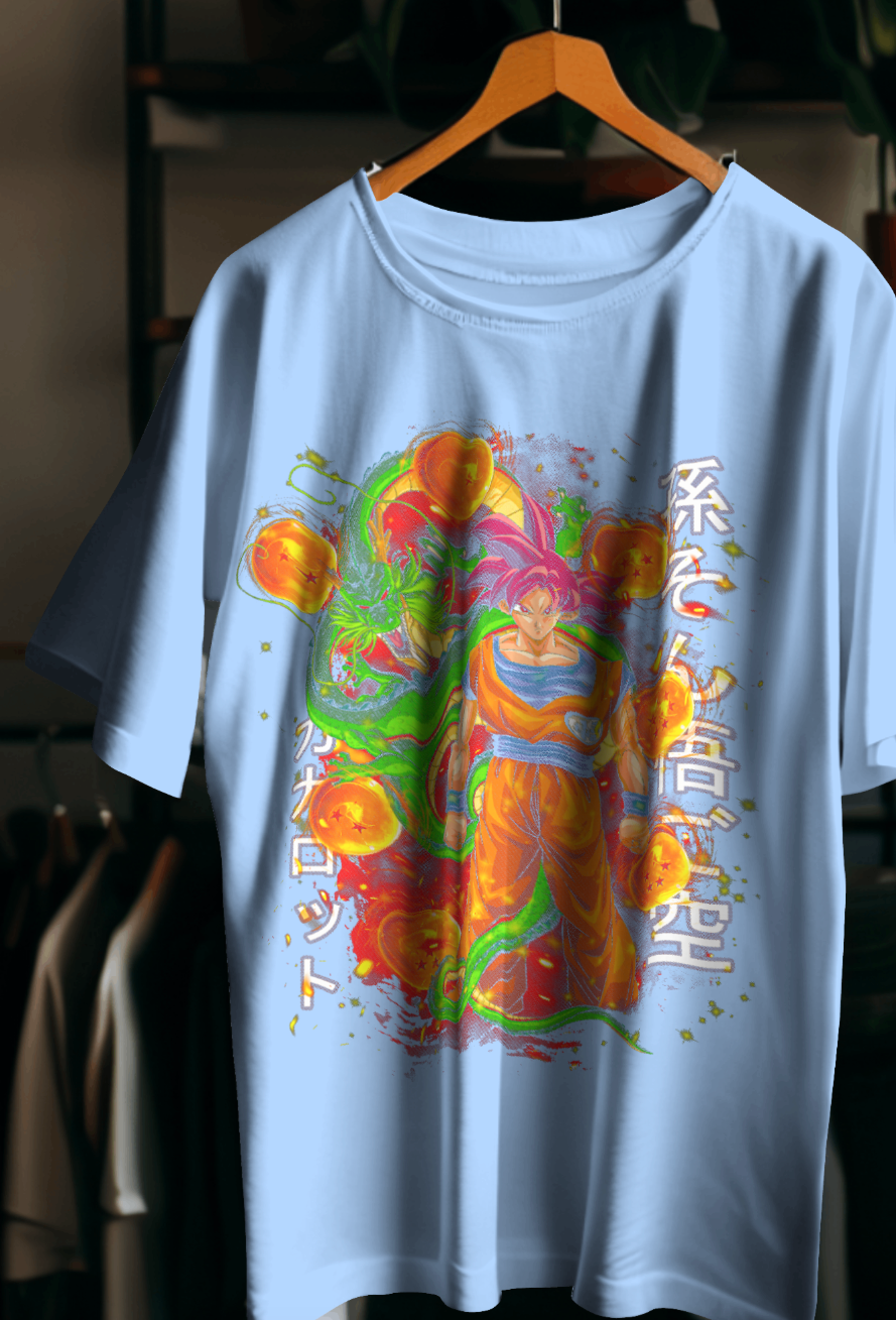 Dragon Ball Shenron & Goku- Unisex Oversized Tee