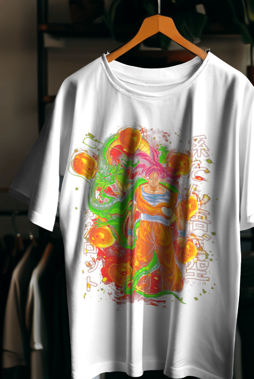 Dragon Ball Shenron & Goku- Unisex Oversized Tee