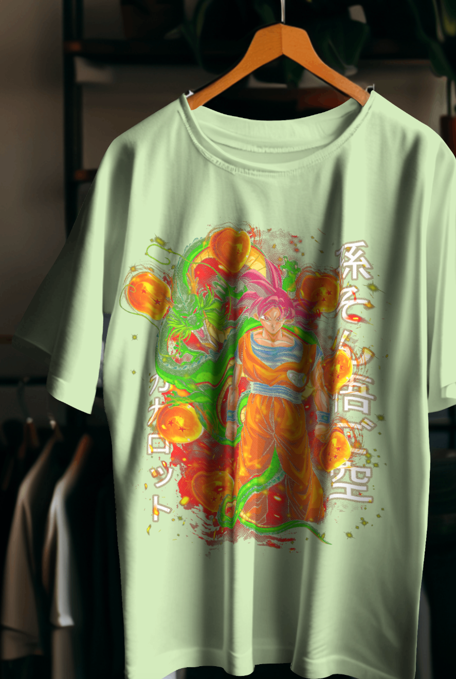 Dragon Ball Shenron & Goku- Unisex Oversized Tee